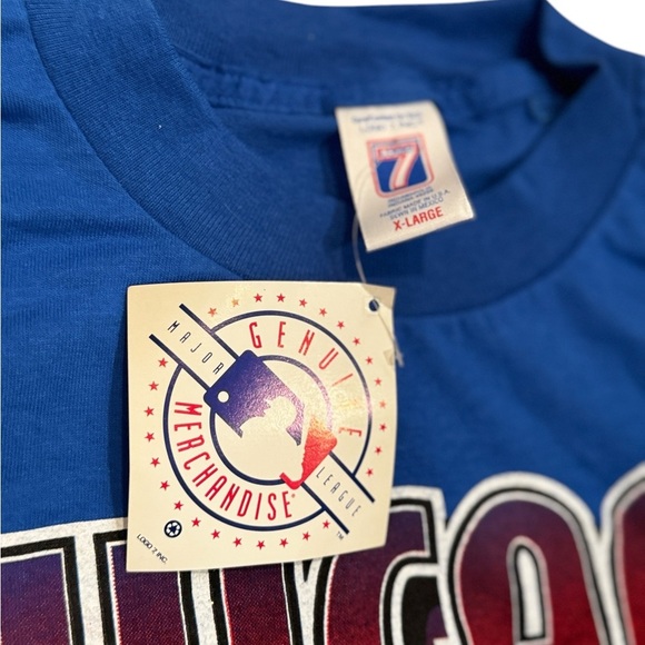Vintage NOS New Chicago Cubs Baseball Logo 7 1995 T Shirt Men’s Size XL Blue - Picture 3 of 5